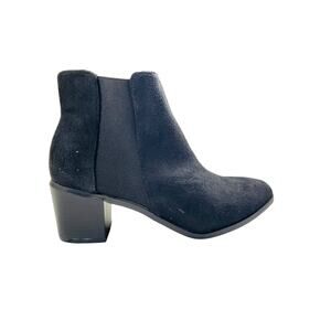 Love Athena Women's Black Slip On Faux Suede Ankle Chelsea Boots Bootie Size 8.5